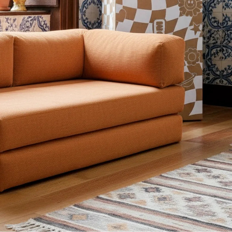 Bloom Sofa Bed in Terracotta Corduroy Fabric - Sofa in a Box
