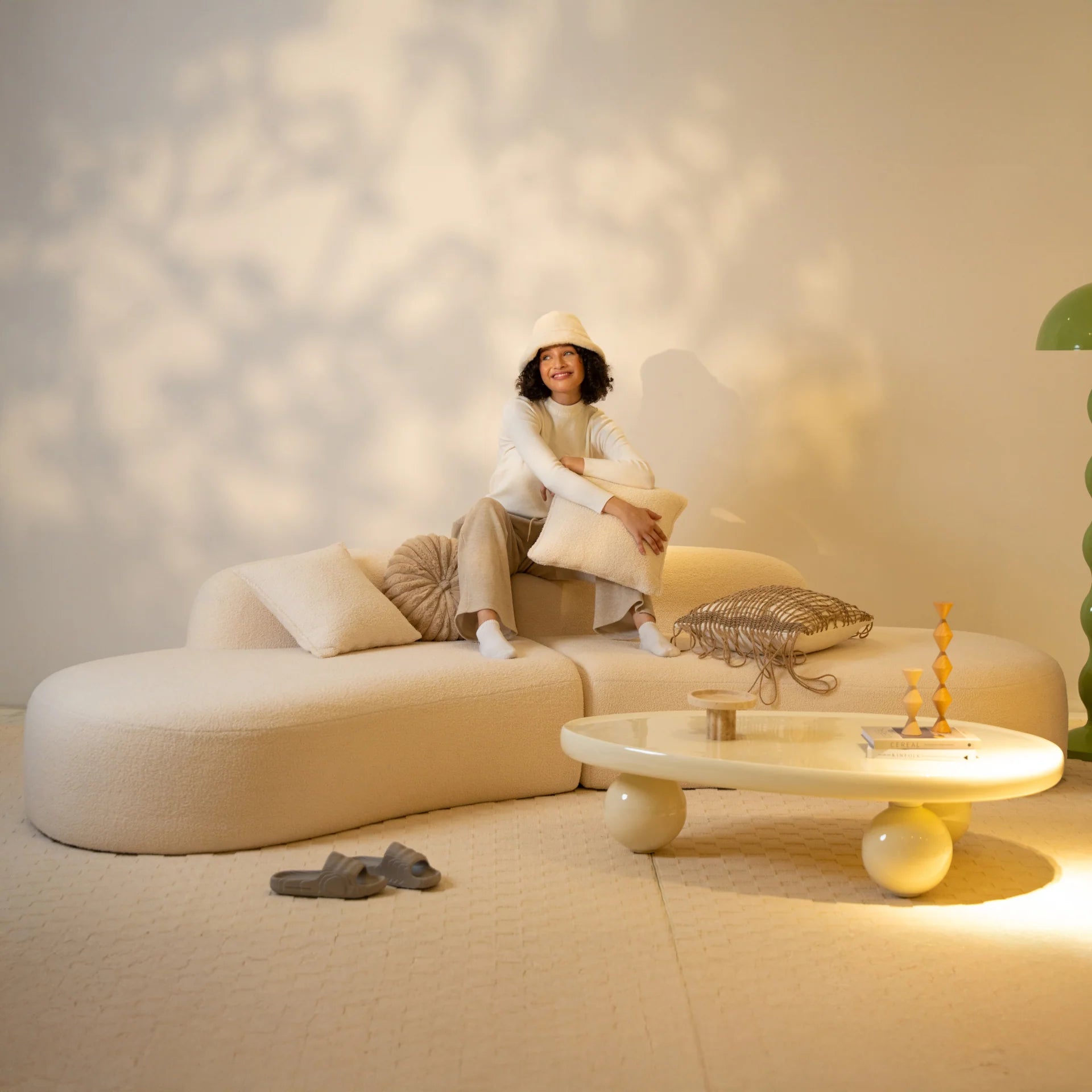 Avalon Sofa in Boucle Linen