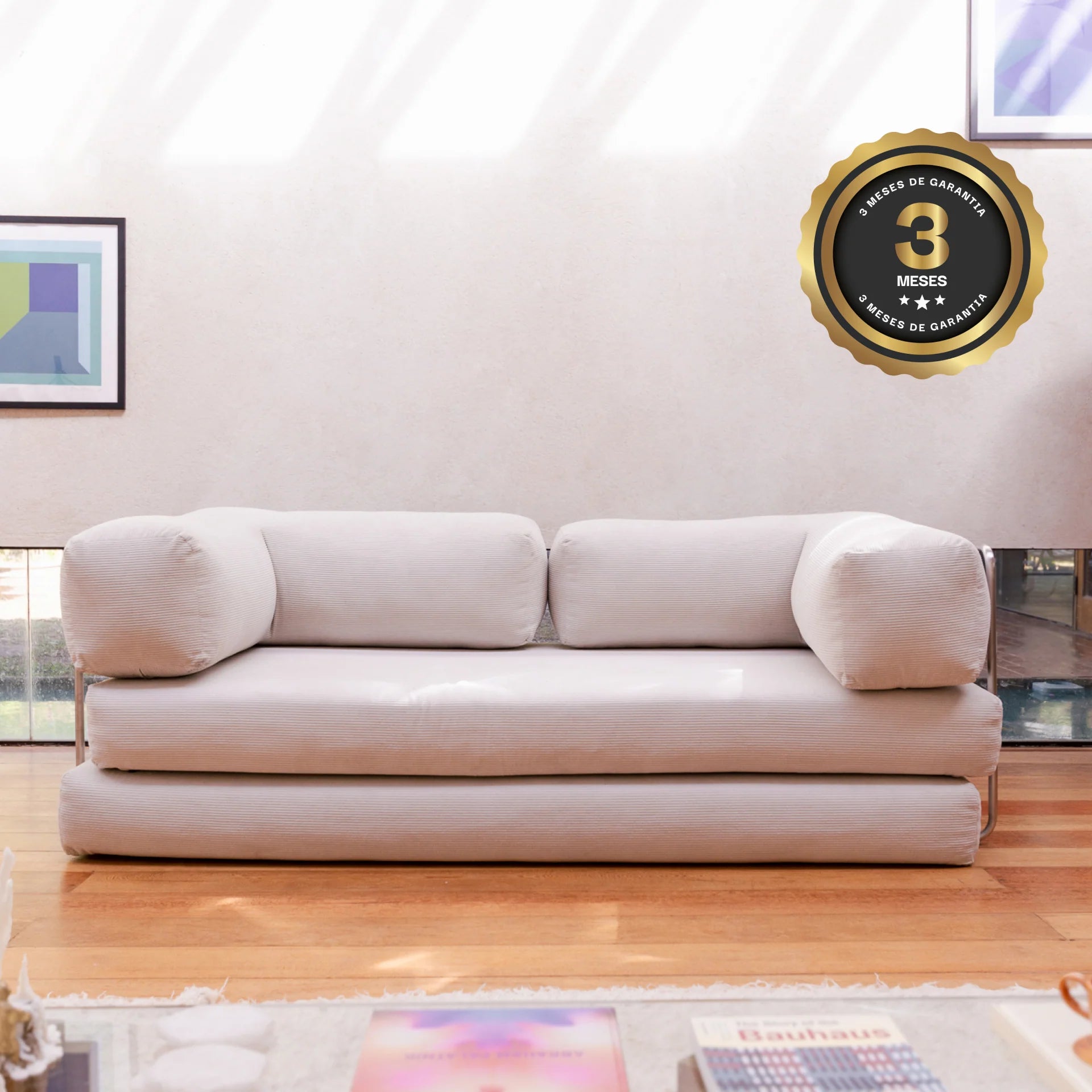 Bloom Sofa Bed in Terracotta Corduroy Fabric - Sofa in a Box