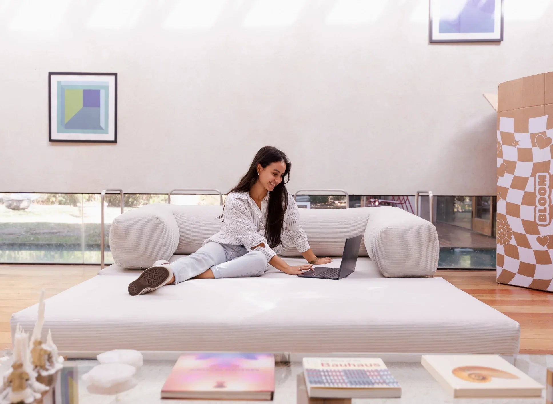 Bloom Sofa Bed in a Box - Corduroy Linen