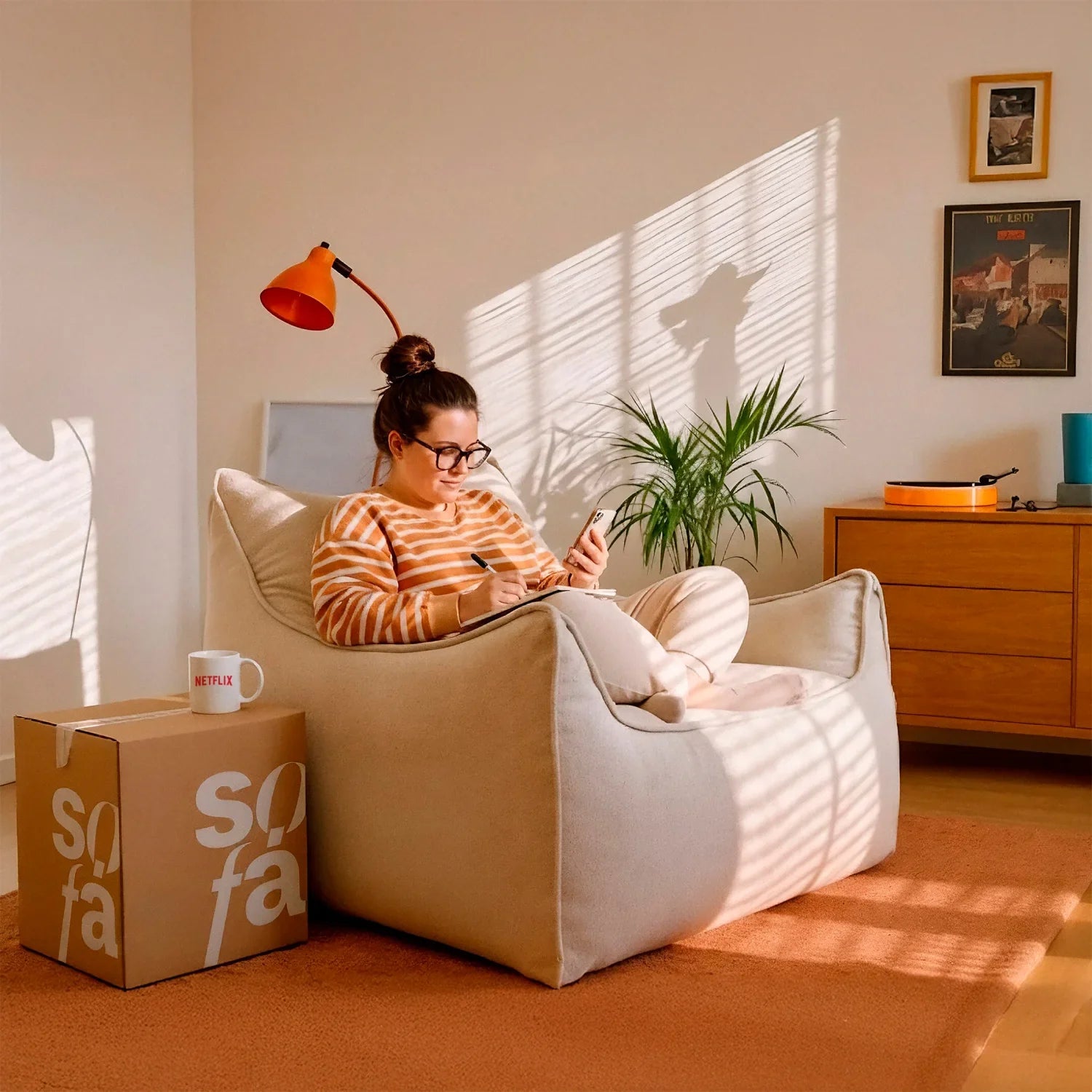 Poltrona Arya - Linho - Sofá na Caixa