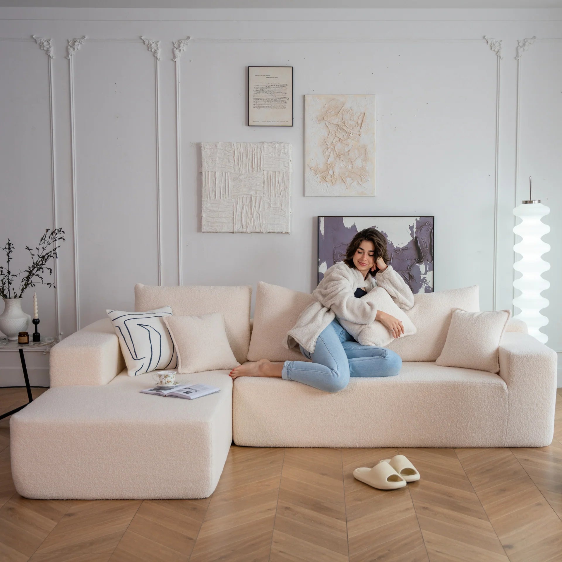 Aran Sofa in Boucle Linen