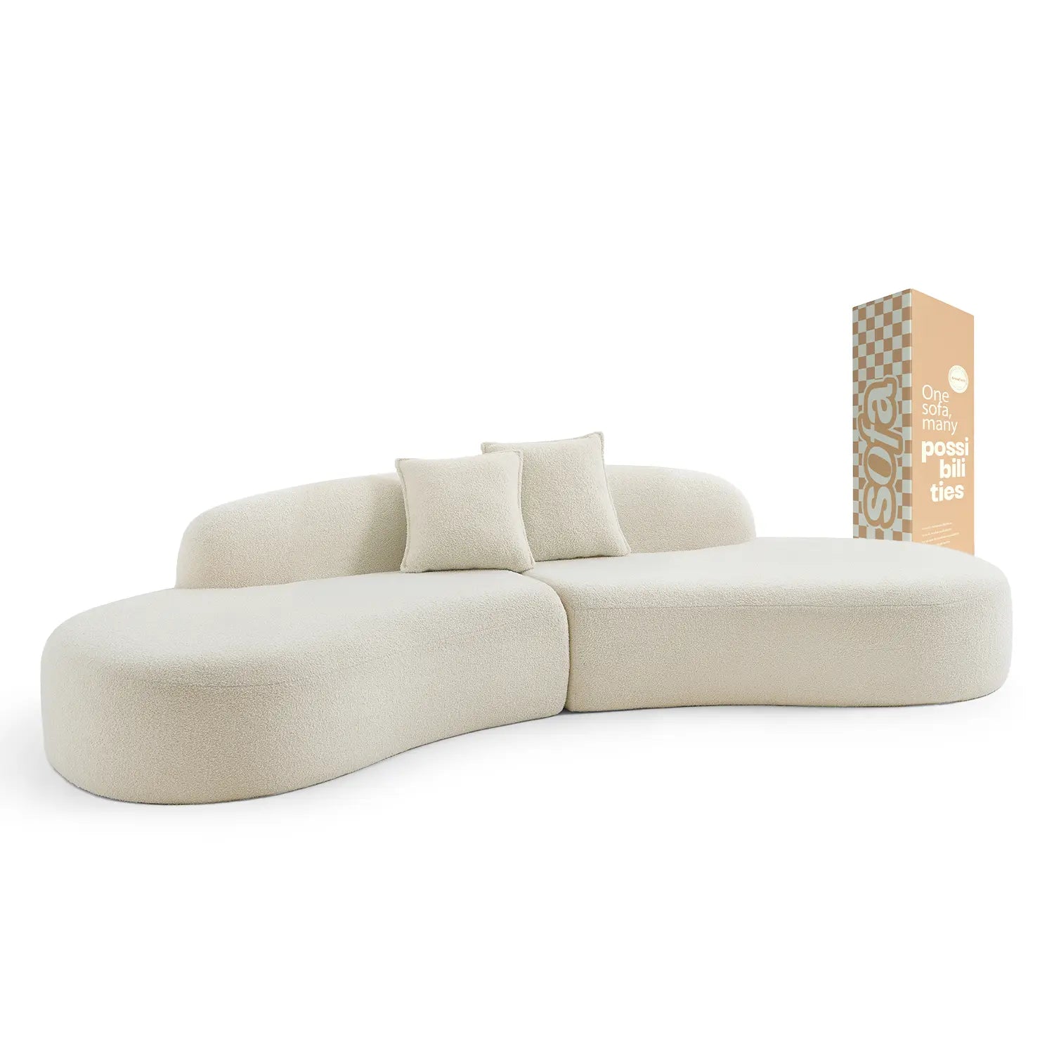 <tc>Sofa en la Caja</tc> Avalon en Boucle - Lino