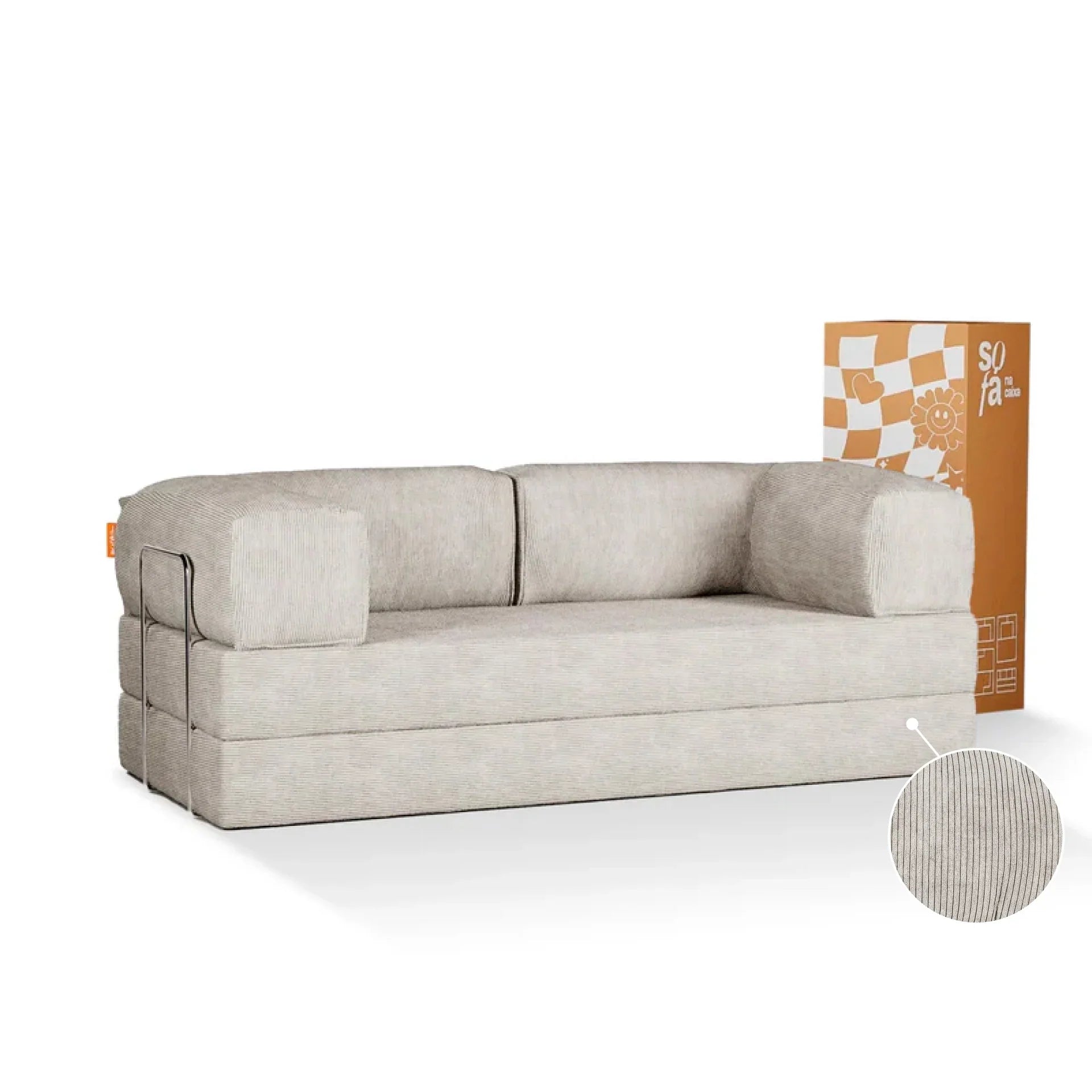 <tc>Sofa en la Caja</tc> Sofá Cama Bloom Pana - Lino