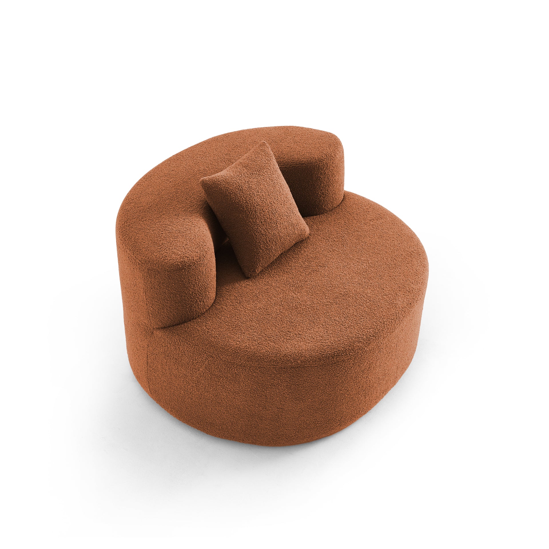 <tc>Sofa en la Caja</tc> Silla Dunne en Boucle - Naranja