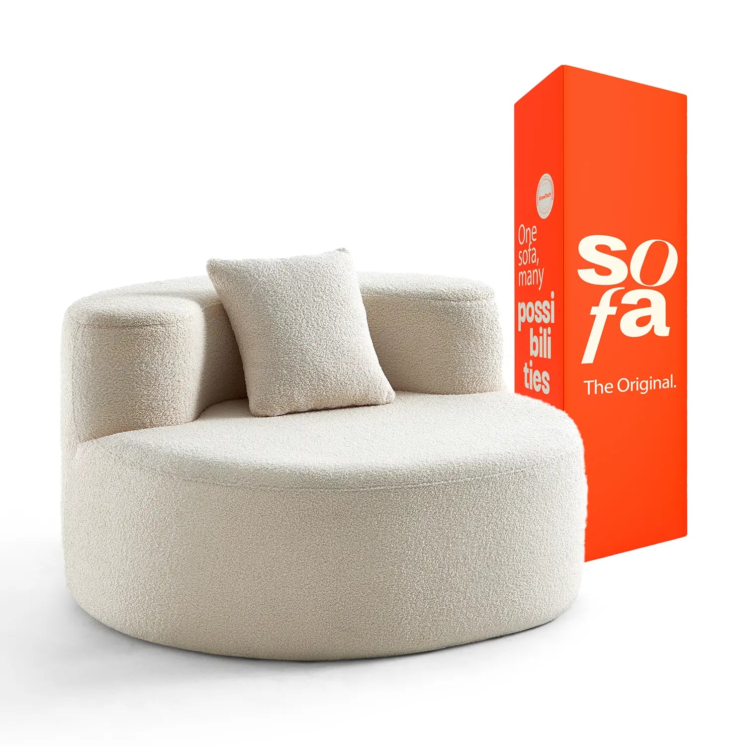 <tc>Sofa en la Caja</tc> Silla Dunne en Boucle - Lino