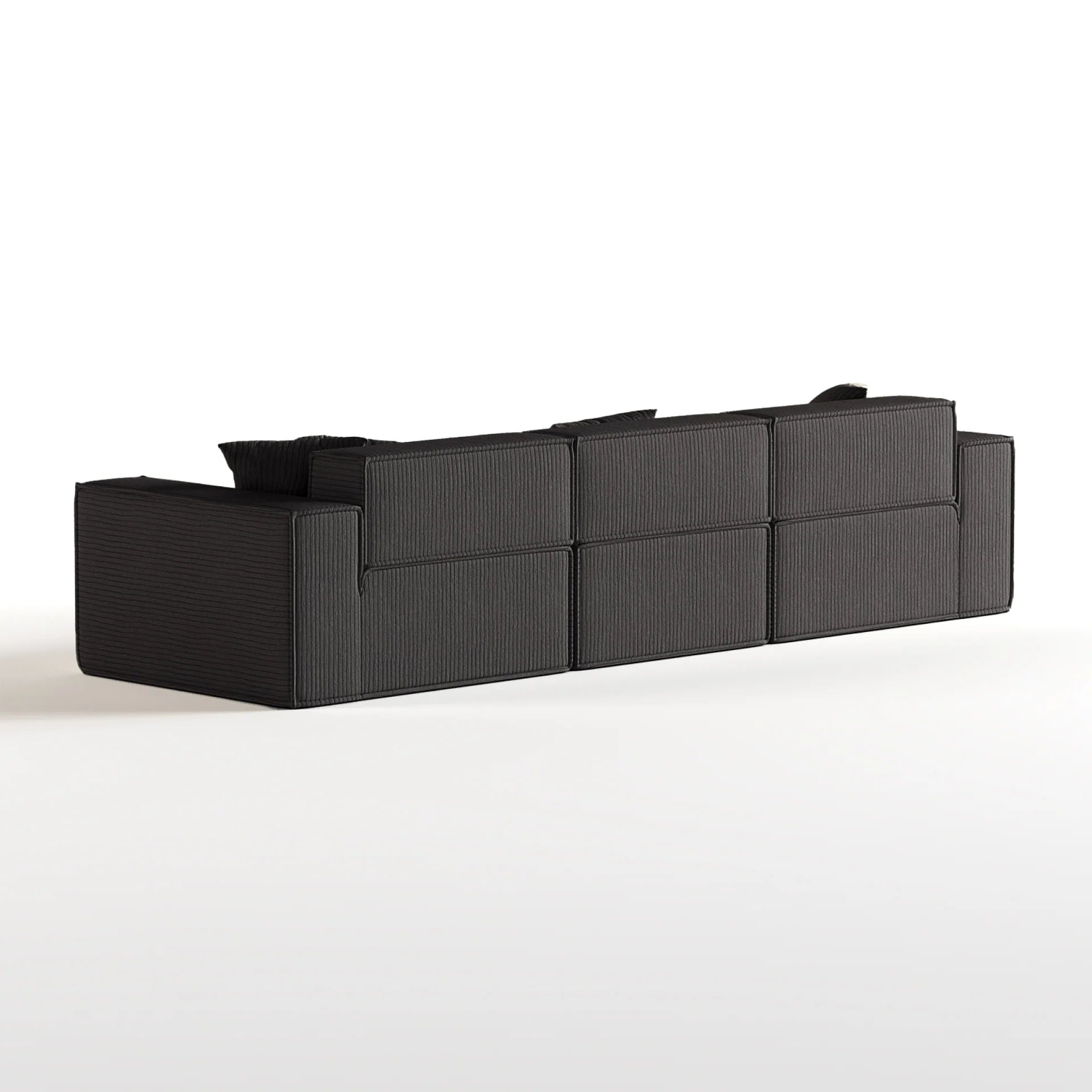 <tc>Sofa en la Caja</tc> Pelion 3 asientos en Boucle - Lino