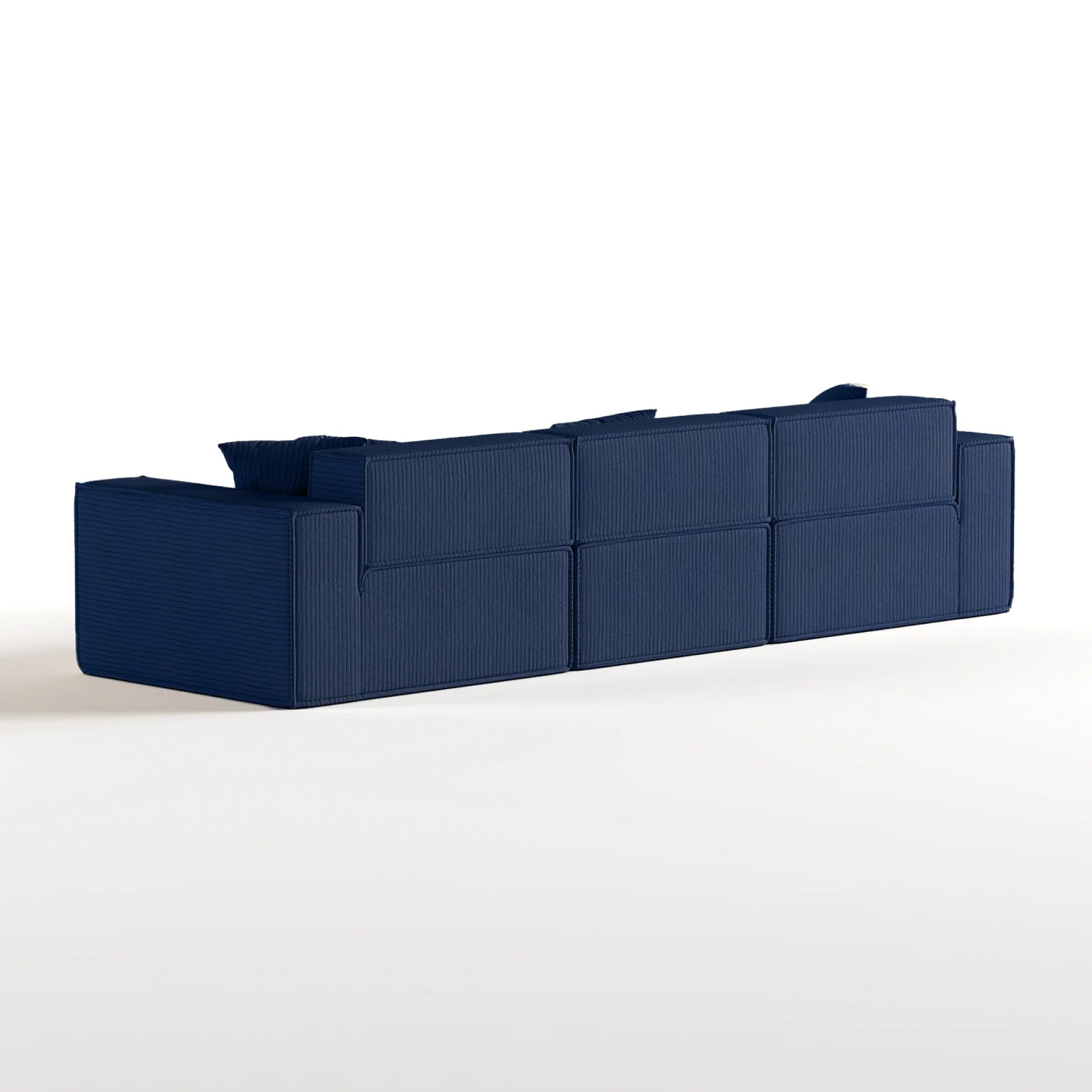 <tc>Sofa en la Caja</tc> Pelion 3 asientos en Boucle - Azul