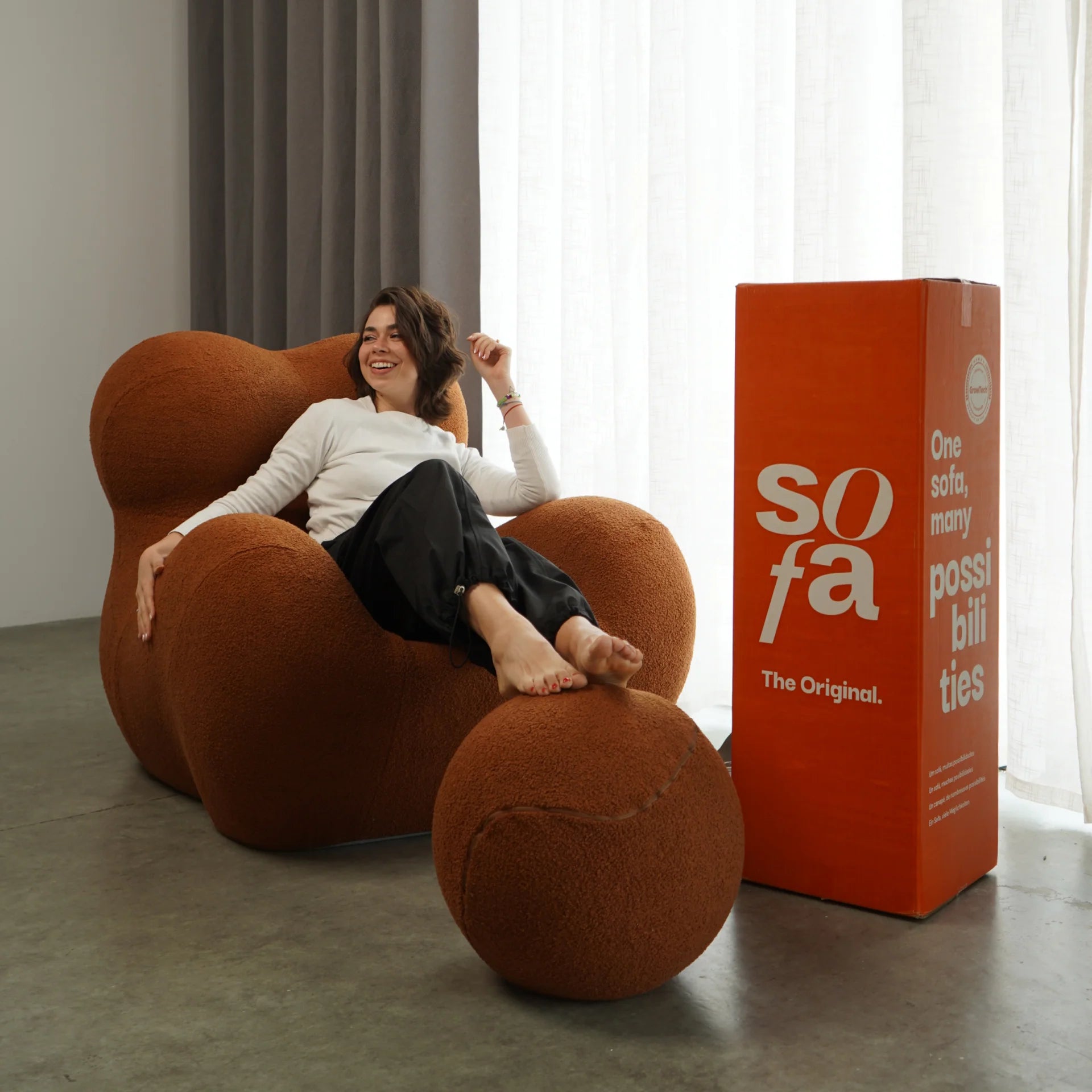 <tc>Sofa en la Caja</tc> Palla - Naranja