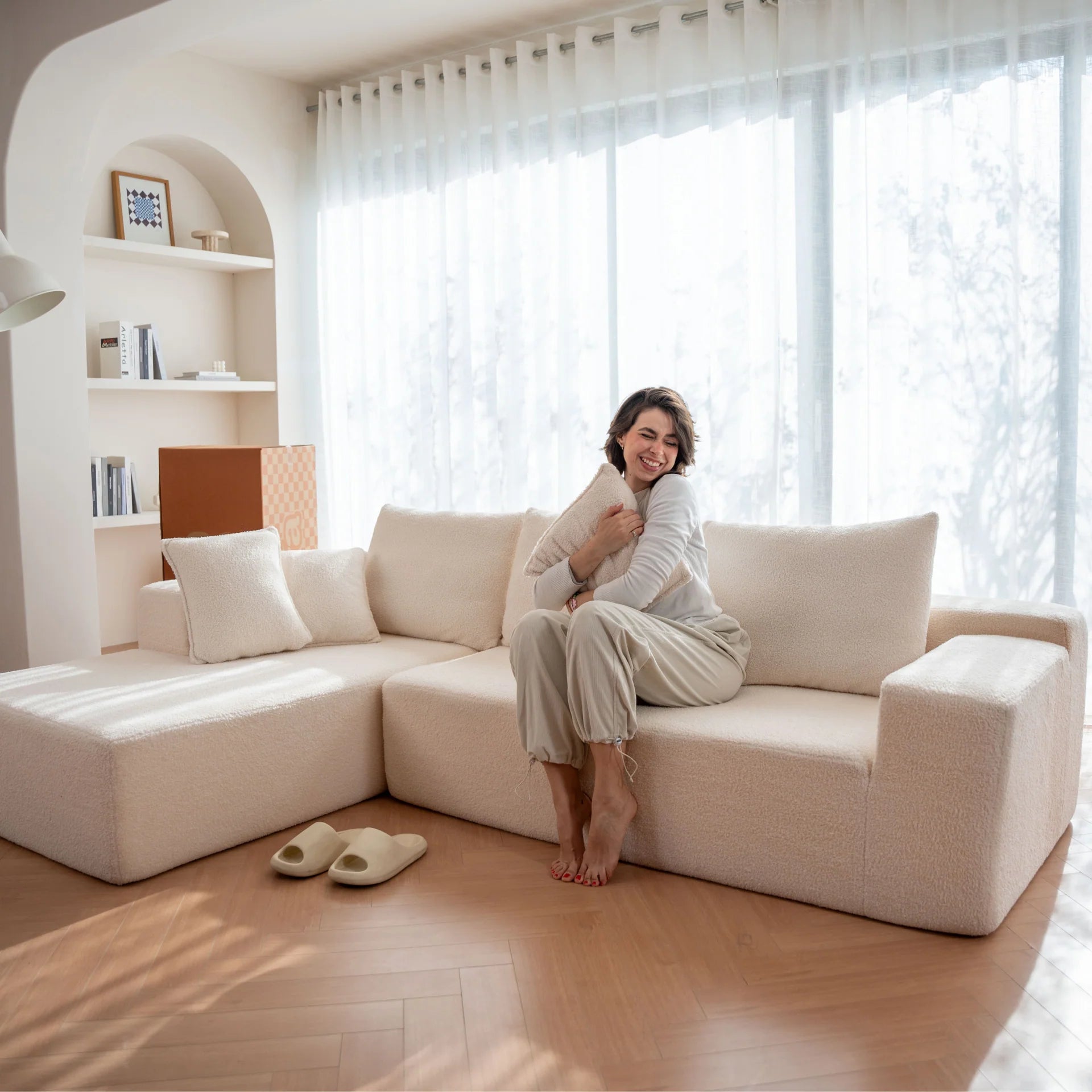 Aran Sofa in Boucle Linen