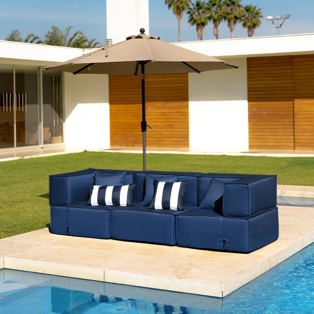 Zimma Lounge Set 3-seater - Blue